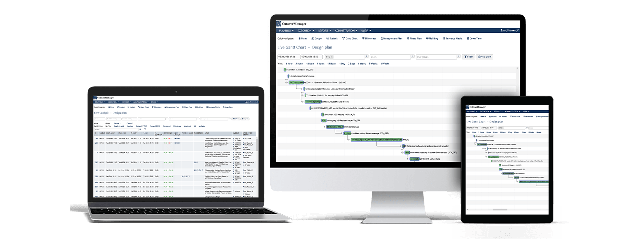 CutoverManager on different devices