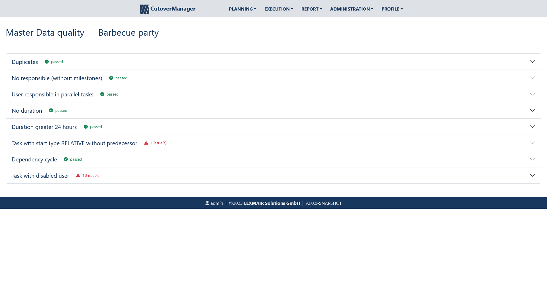 Planung – Datenqualität